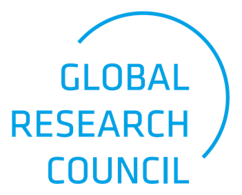 The logo of the GRC consists of the words Global Research Council set in blue, with a blue semicircle circling the top right.
